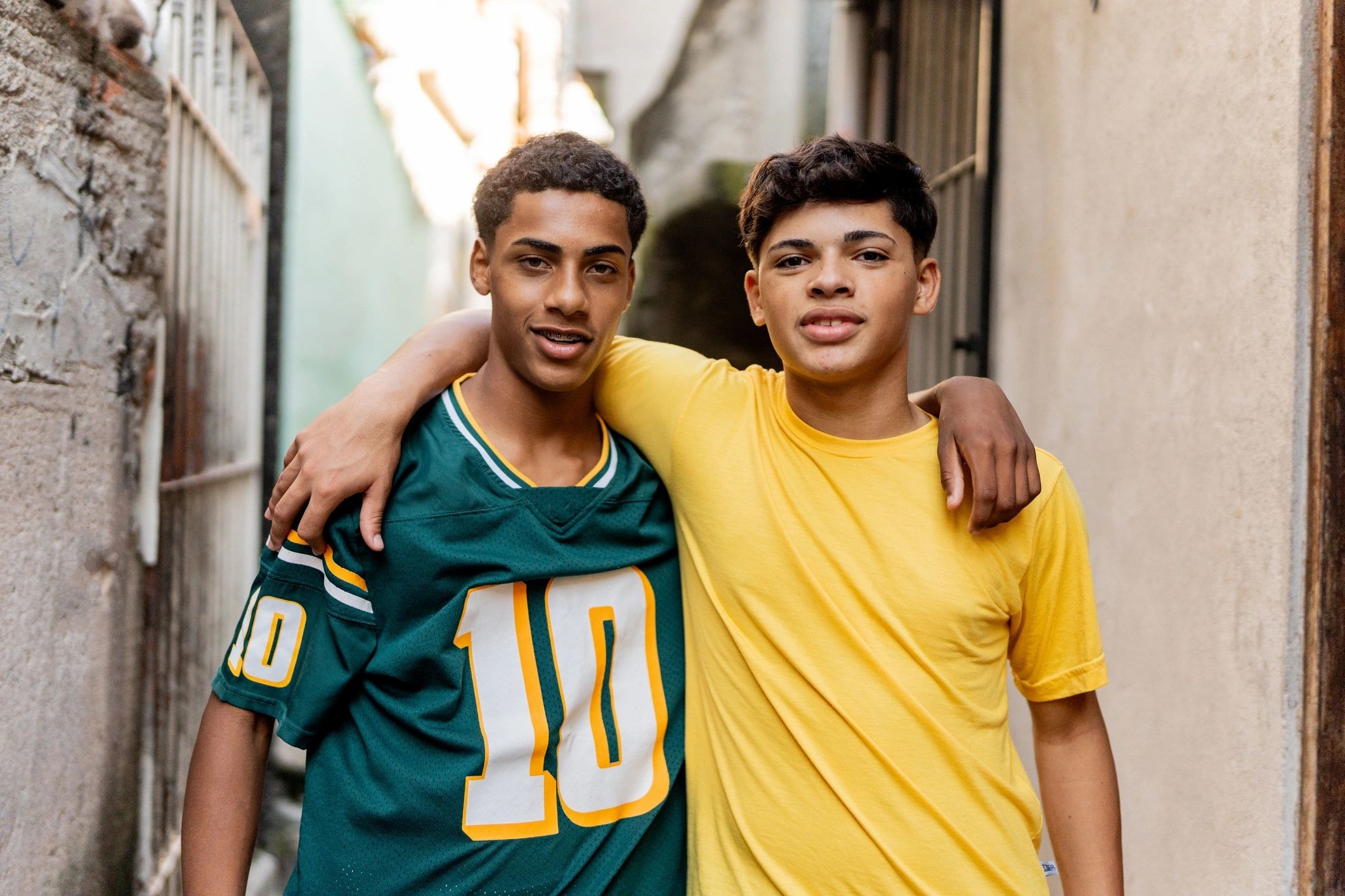 Two teenage boys from different cultures forming a friendship